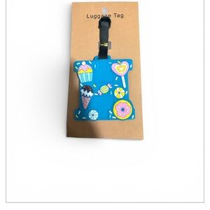 Playful Blue Candy Design Luggage Tag bundle 3 tags
